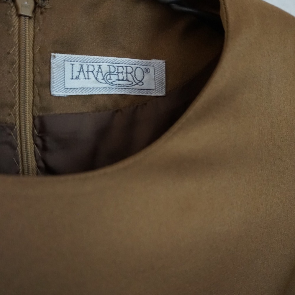 Laura Perro vintage bronze long sleeve swing dress - Picture 5 of 7
